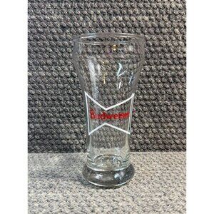 Budweiser Premier Pilsner Beer Glass White Bow-Tie Logo